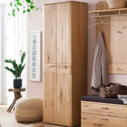 Wohnen 2-türiger Dielenschrank aus Massivholz - Mabasa