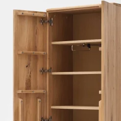 Wohnen 2-türiger Dielenschrank aus Massivholz - Mabasa