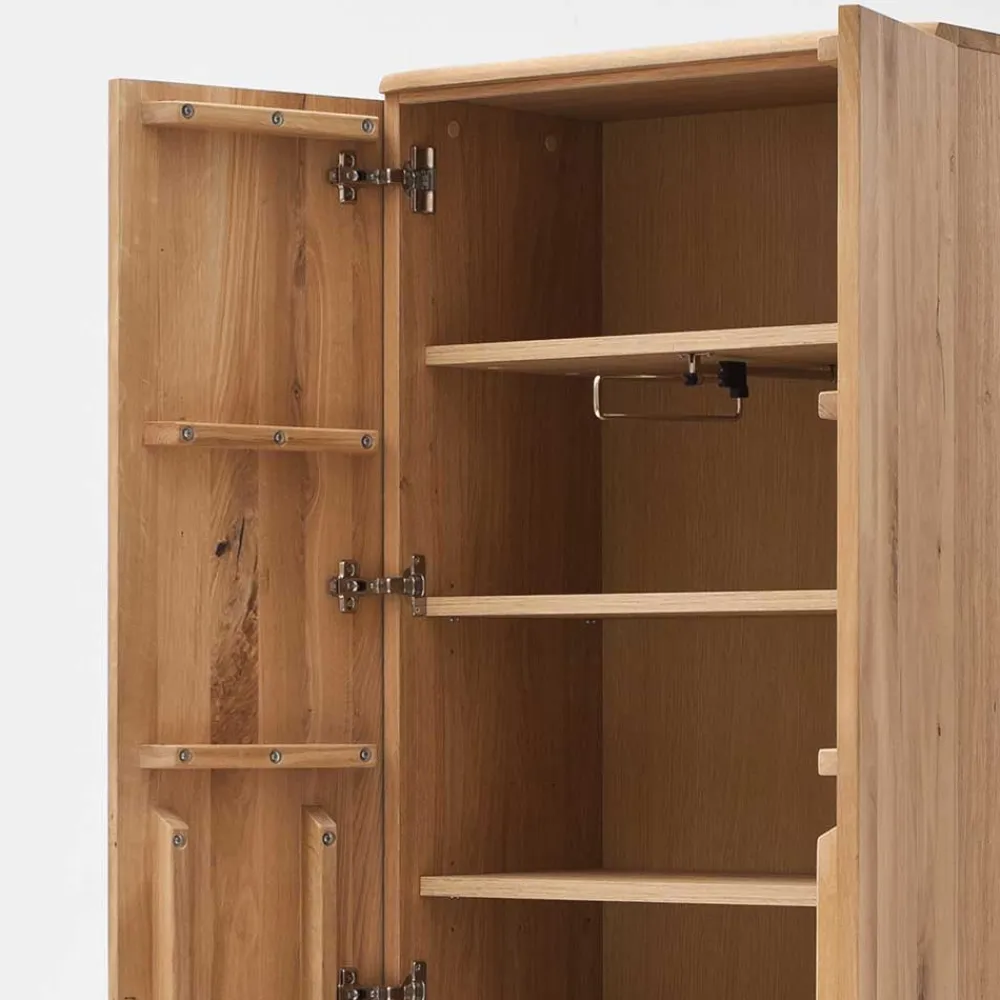 Wohnen 2-türiger Dielenschrank aus Massivholz - Mabasa