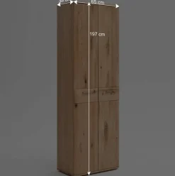 Wohnen 2-türiger Dielenschrank aus Massivholz - Mabasa