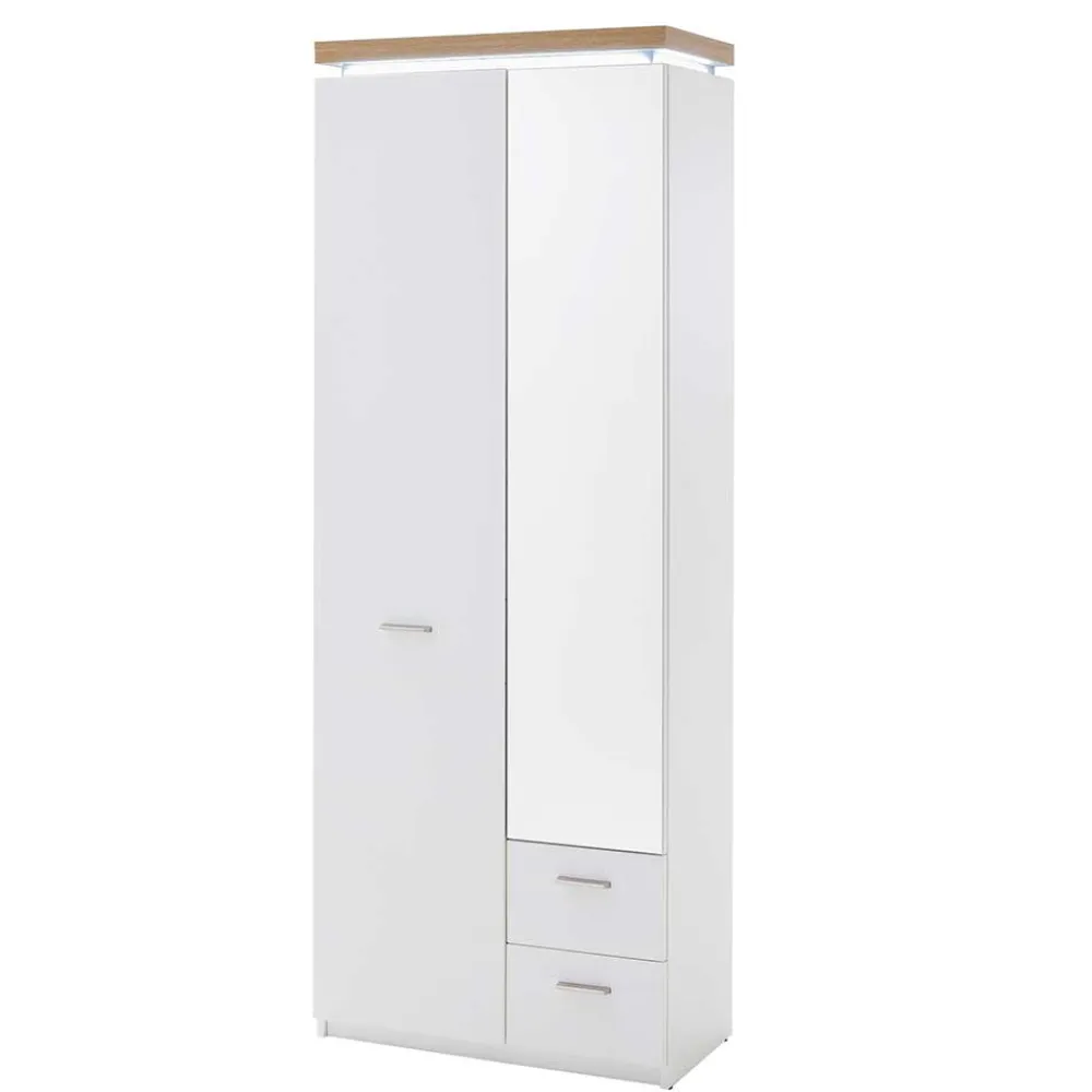 Wohnen Garderobenschränke*2-türiger Dielenschrank mit Spiegel - Nusenia