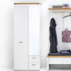 Wohnen Garderobenschränke*2-türiger Dielenschrank mit Spiegel - Nusenia