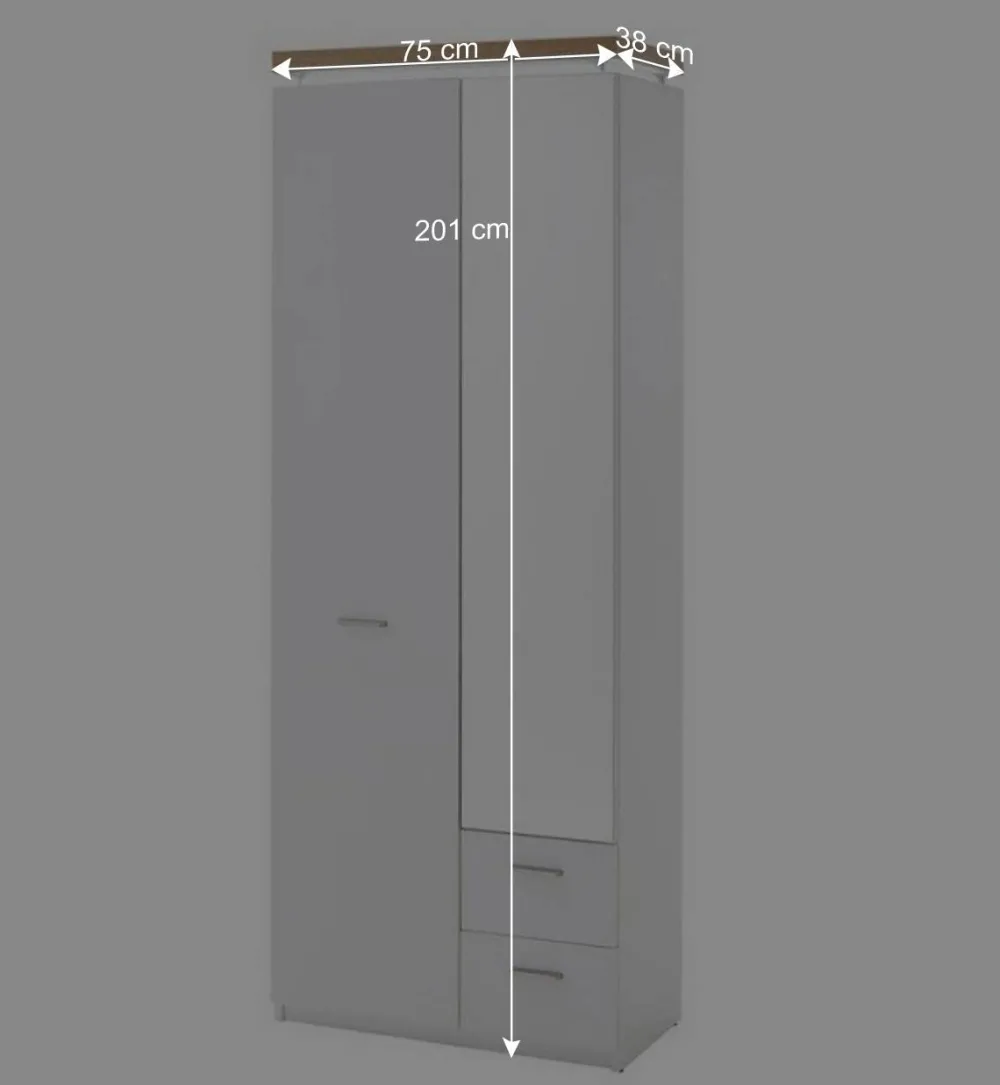 Wohnen Garderobenschränke*2-türiger Dielenschrank mit Spiegel - Nusenia