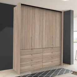 Wohnen 2-türiger Falttüren Schrank mit acht Schubladen - Zayun