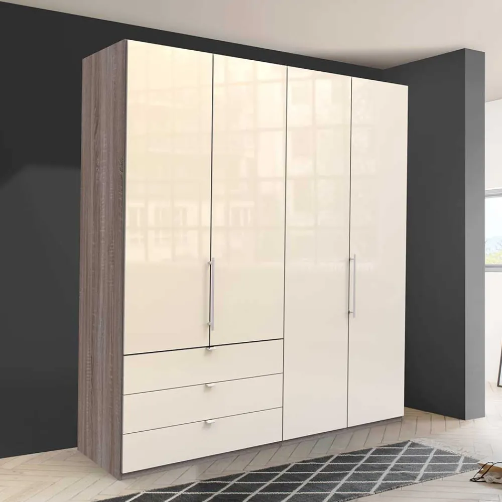 Wohnen 2-türiger Falttürenschrank 200cm in Creme - Calassina