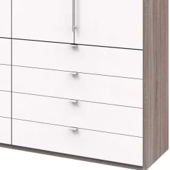 Wohnen Kleiderschränke|Kleiderschränke*3-türiger Falttürenschrank mit 12 Schubladen - Tivierto