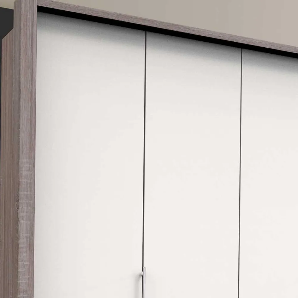 Wohnen Kleiderschränke|Kleiderschränke*3-türiger Falttürenschrank mit 12 Schubladen - Tivierto