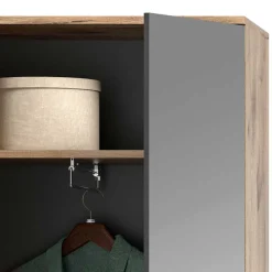 Wohnen Garderobenschränke*2-türiger Flur Kleiderschrank mit Spiegel - Catamaron