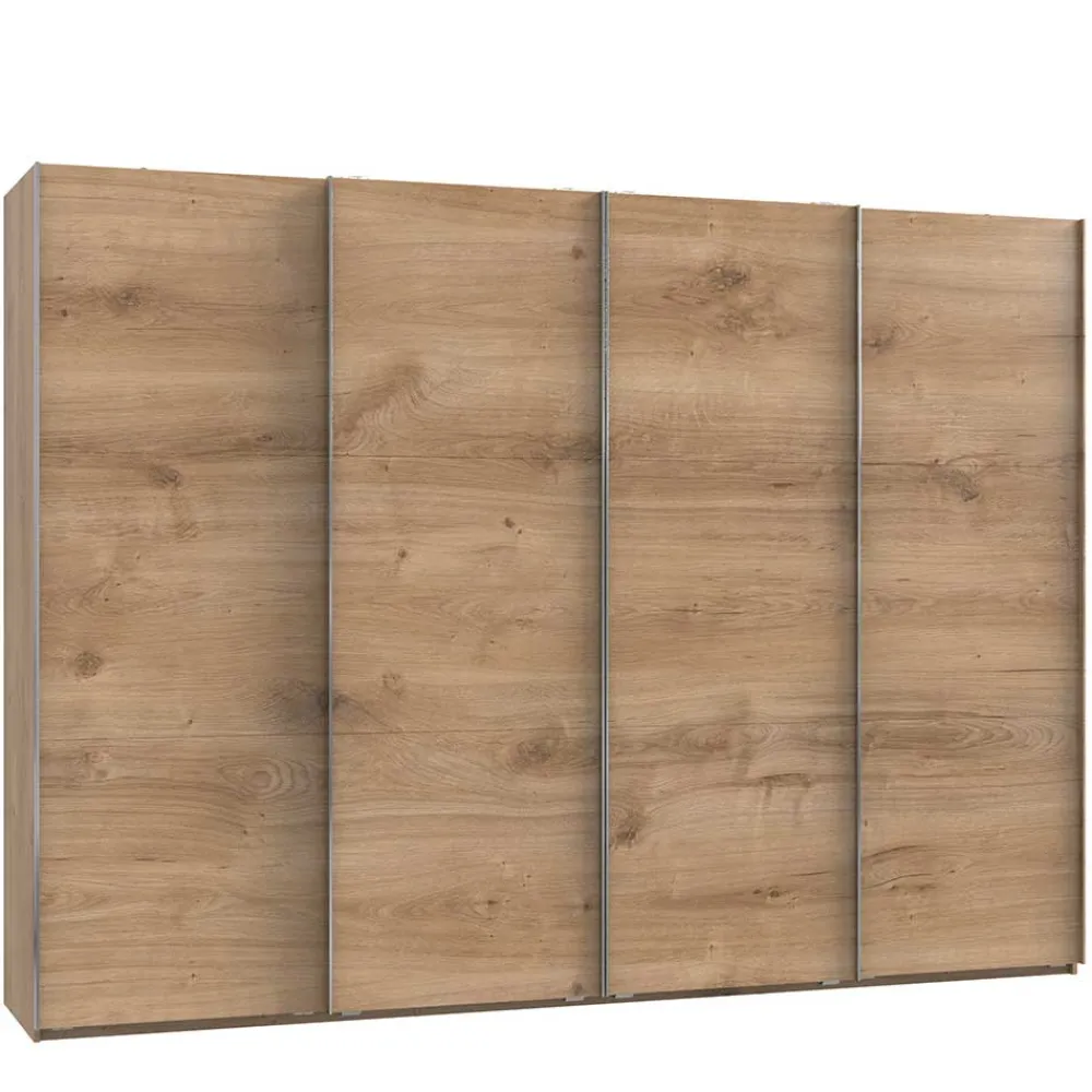Wohnen Kleiderschränke|Kleiderschränke*4-türiger Gleittürenschrank in Plankeneiche - Dagidoyo