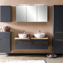 Wohnen Schränke*1-türiger Hängeschrank in Dunkelgrau - Agiruan