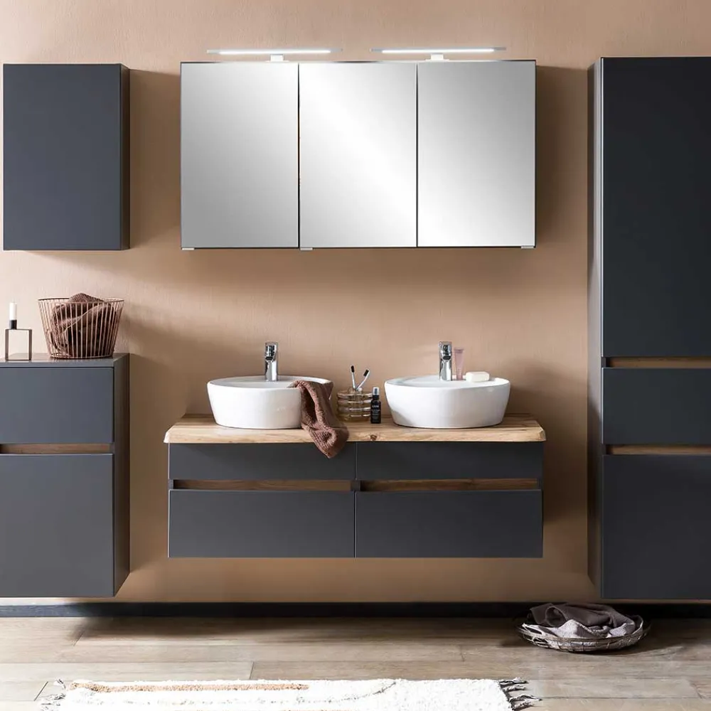 Wohnen Schränke*1-türiger Hängeschrank in Dunkelgrau - Agiruan