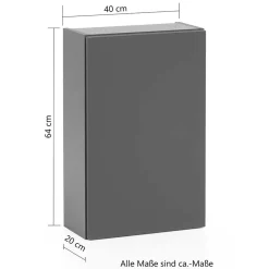 Wohnen Schränke*1-türiger Hängeschrank in Dunkelgrau - Agiruan