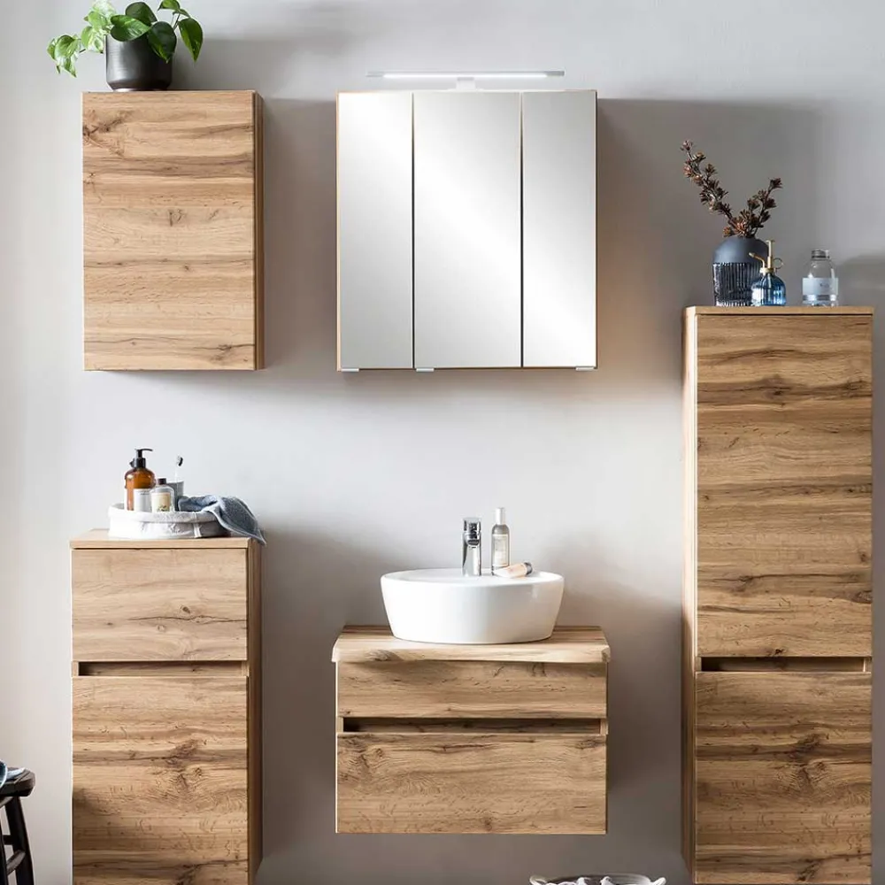 Wohnen 1-türiger Hängeschrank in Wildeiche Dekor - Iliam