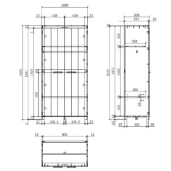 Wohnen Kinderkleiderschränke|Kindermöbel*2-türiger Kinderschrank im Modern Country Style - Ellen
