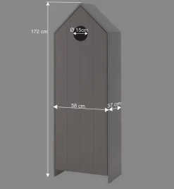 Wohnen Kinderkleiderschränke|Kindermöbel*1-türiger Kinderzimmerschrank in Hausoptik - Indefiva