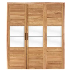 Wohnen 3-türiger Kleiderschrank aus massiver Wildeiche - Zaisan