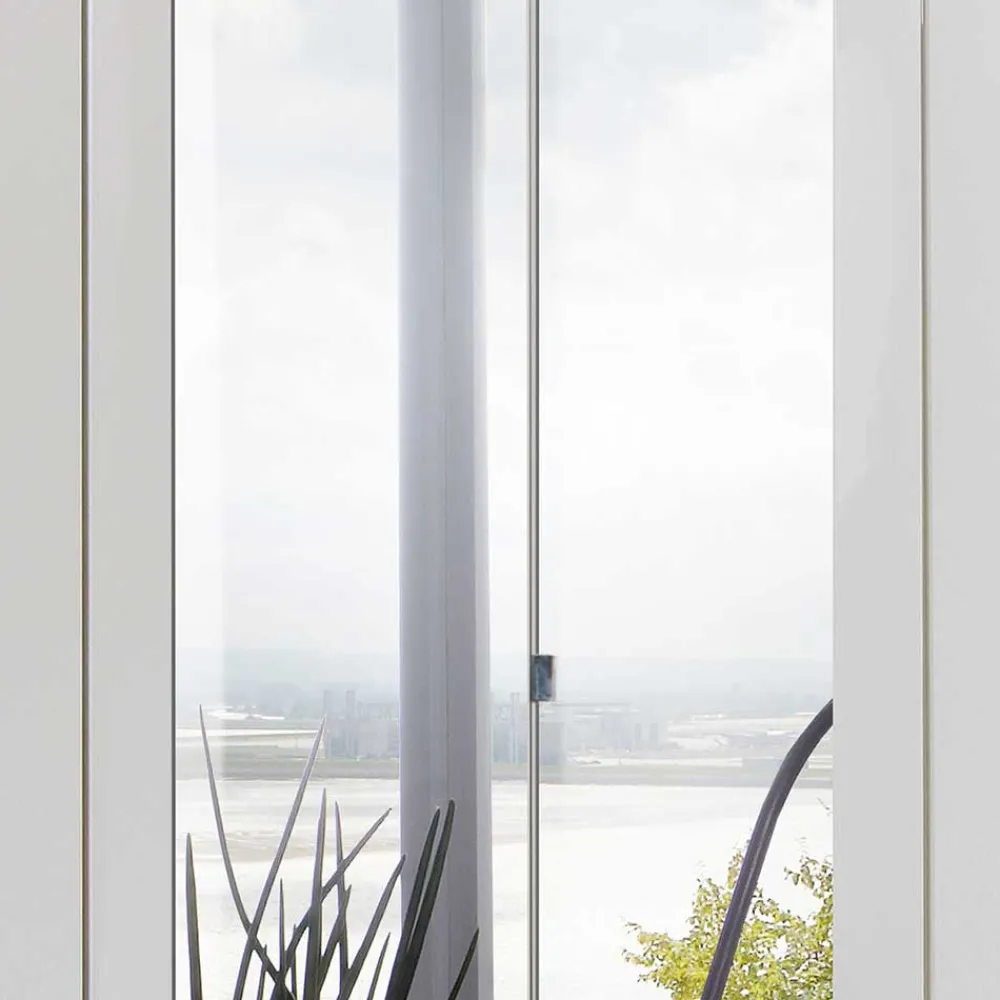 Wohnen Kleiderschränke*6-türiger Kleiderschrank in Weiß mit Spiegel - Furcia