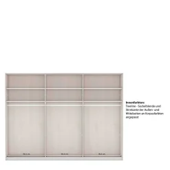 Wohnen 6-türiger Kleiderschrank in Hellgrau - Ridonna