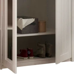 Wohnen Kleiderschränke|Kleiderschränke*3-türiger Kleiderschrank in Weiß & Eiche Dekor - Malvissa