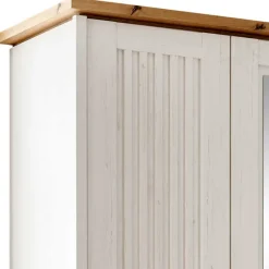 Wohnen Kleiderschränke|Kleiderschränke*3-türiger Kleiderschrank in Weiß & Eiche Dekor - Malvissa