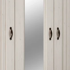 Wohnen Kleiderschränke|Kleiderschränke*3-türiger Kleiderschrank in Weiß & Eiche Dekor - Malvissa