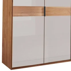 Wohnen 7-türiger Kleiderschrank in Weiß Glas - Dilacco