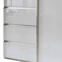 Wohnen 2-türiger Kleiderschrank in Weiß Glas - Heralisa