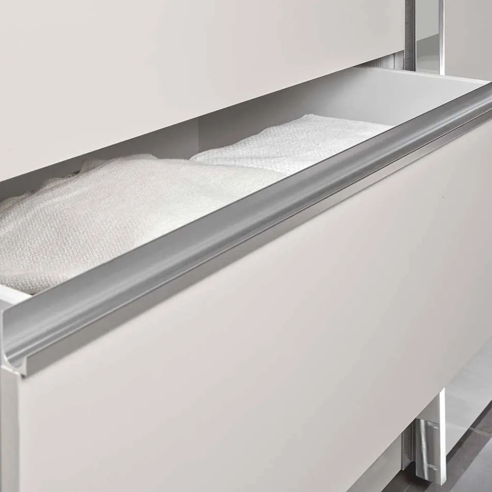 Wohnen 2-türiger Kleiderschrank in Weiß Glas - Heralisa