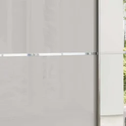 Wohnen 2-türiger Kleiderschrank in Hellgrau & Braun - Sabelle