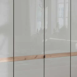 Wohnen Schränke|Kleiderschränke*6-türiger Kleiderschrank in Beige Glas - Crascanu