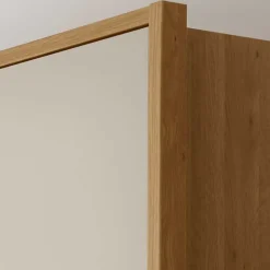 Wohnen Schränke|Kleiderschränke*3-türiger Kleiderschrank in Eiche & Beige - Emdsiva