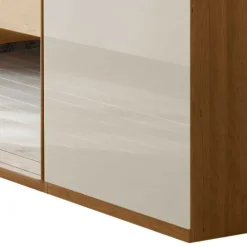 Wohnen Schränke|Kleiderschränke*3-türiger Kleiderschrank in Eiche & Beige - Emdsiva