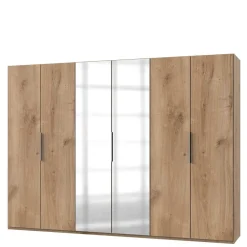 Wohnen Kleiderschränke|Kleiderschränke*6-türiger Kleiderschrank in Plankeneiche - Dagidoyo