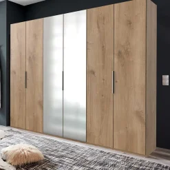 Wohnen Kleiderschränke|Kleiderschränke*6-türiger Kleiderschrank in Plankeneiche - Dagidoyo