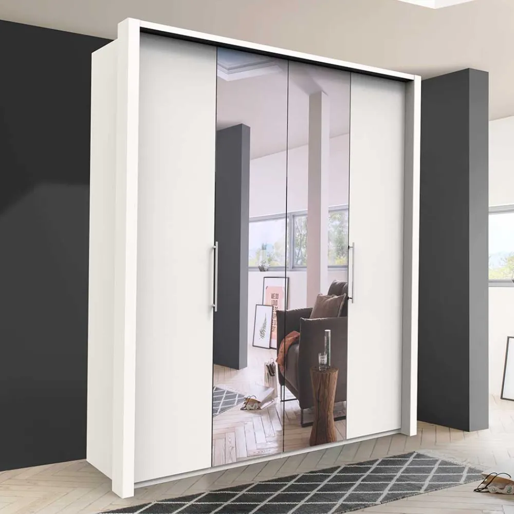 Wohnen 2-türiger Kleiderschrank mit Falttüren in Weiß - Donpiave
