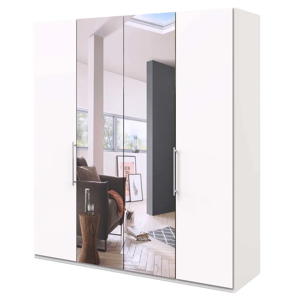 Wohnen 2-türiger Kleiderschrank mit Falttüren in Weiß - Donpiave