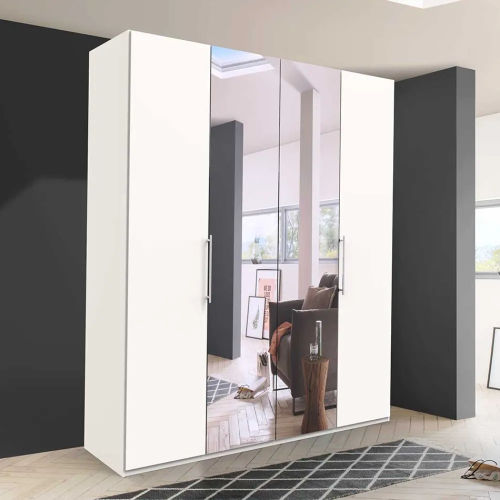 Wohnen 2-türiger Kleiderschrank mit Falttüren in Weiß - Donpiave