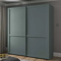 Wohnen Kleiderschränke|Schränke*2-türiger Kleiderschrank mit Schwebetüren - modern - Rajavo
