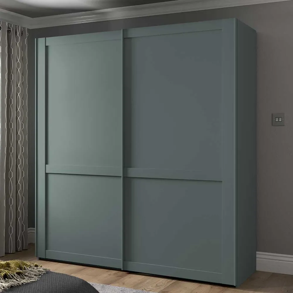 Wohnen Kleiderschränke|Schränke*2-türiger Kleiderschrank mit Schwebetüren - modern - Rajavo