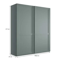 Wohnen Kleiderschränke|Schränke*2-türiger Kleiderschrank mit Schwebetüren - modern - Rajavo