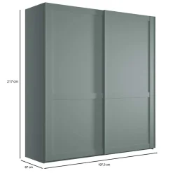 Wohnen Kleiderschränke|Schränke*2-türiger Kleiderschrank mit Schwebetüren - modern - Rajavo
