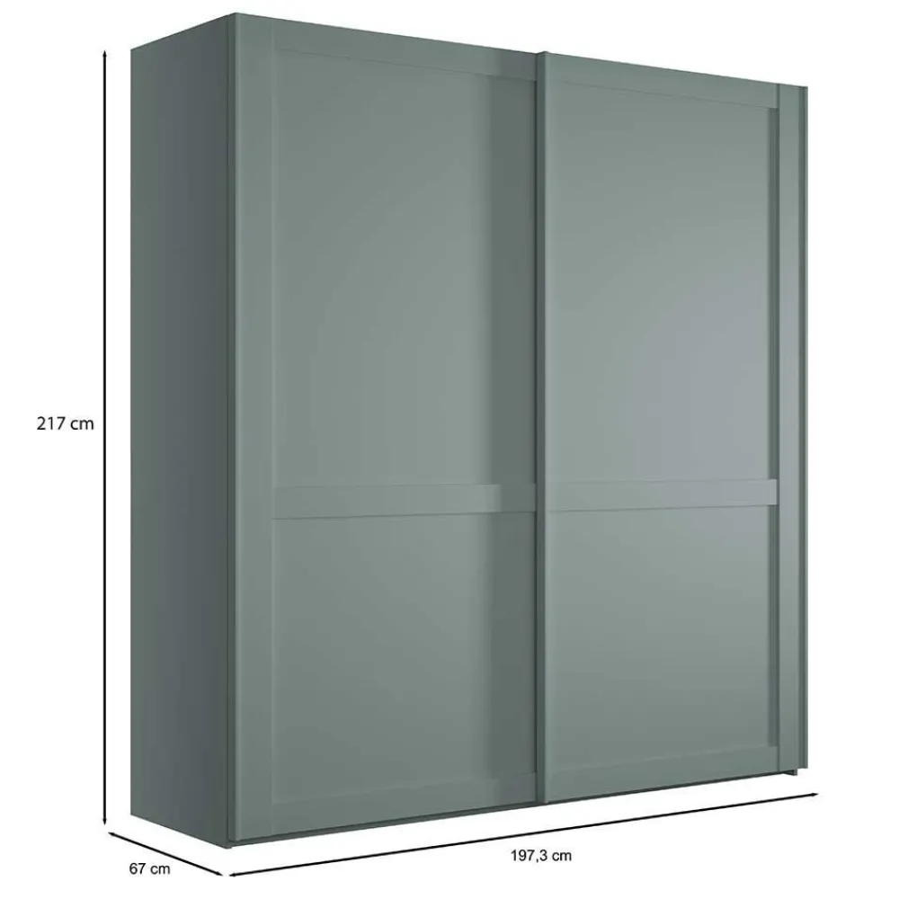 Wohnen Kleiderschränke|Schränke*2-türiger Kleiderschrank mit Schwebetüren - modern - Rajavo