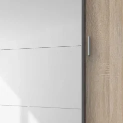 Wohnen Kleiderschränke|Kleiderschränke*4-türiger Kleiderschrank mit Spiegel Schwebetüren - Metrona