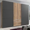 Wohnen Schränke|Kleiderschränke*4-türiger Kleiderschrank mit Dreh- & Schiebetüren - Bafata