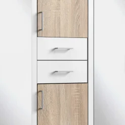 Wohnen Weiße Möbel|Glasmöbel*6-türiger Kleiderschrank mit zwei Schubladen - Coint