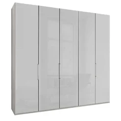 Wohnen 3-türiger Kleiderschrank mit Dreh- und Falttüren - Nujan