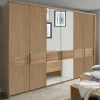 Wohnen Naturholzmöbel|Kleiderschränke*6-türiger Kleiderschrank mit 2 Spiegeln - Emdsiva III
