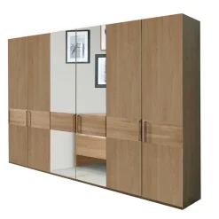 Wohnen Naturholzmöbel|Kleiderschränke*6-türiger Kleiderschrank mit 2 Spiegeln - Emdsiva III