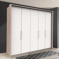 Wohnen 3-türiger Kleiderschrank mit Falttüren - Vaclyn