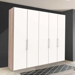 Wohnen 3-türiger Kleiderschrank mit Falttüren - Vaclyn